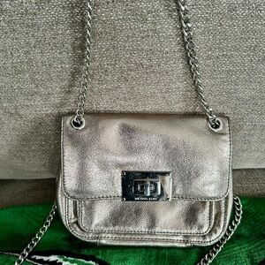 Michael Kors Shimmering Silver Crossbody Bag